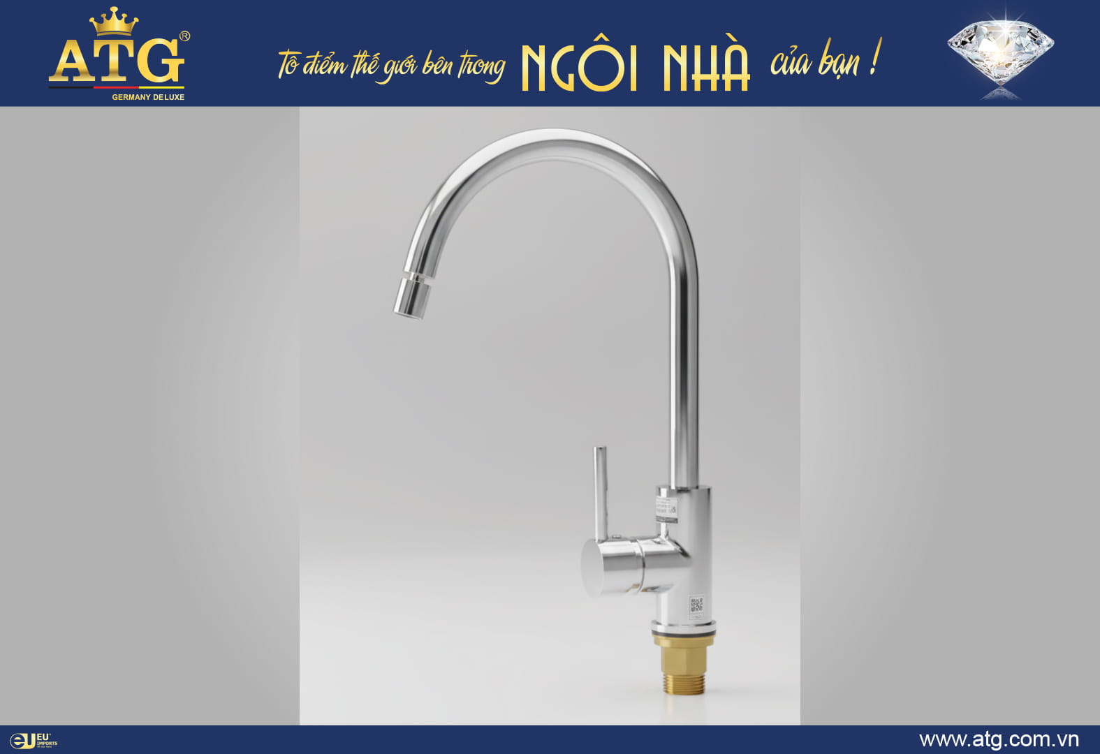 Vòi Bếp Cắm Chậu Nóng Lạnh ATG - 4300
