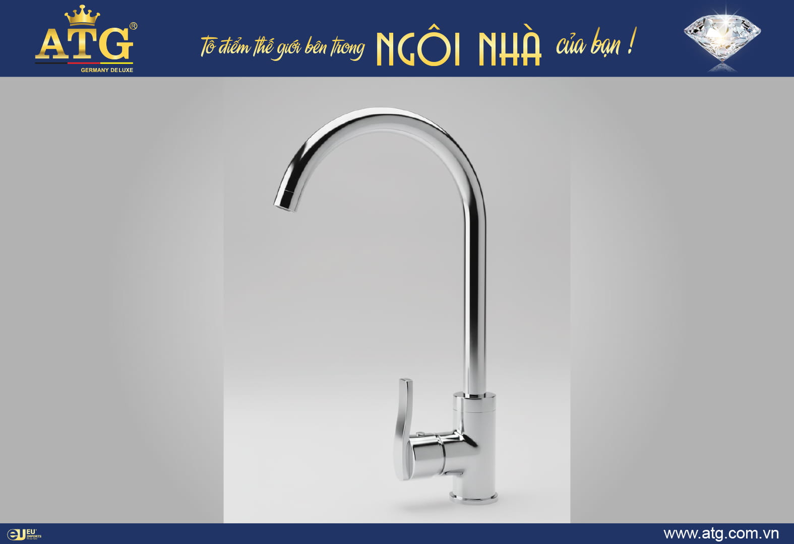Vòi Bếp Cắm Chậu Nóng Lạnh ATG - A5500